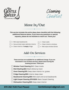 Move-In/Out Cleaning Checklist