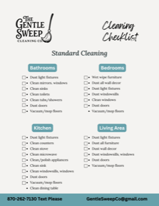 Standard Cleaning Checklist